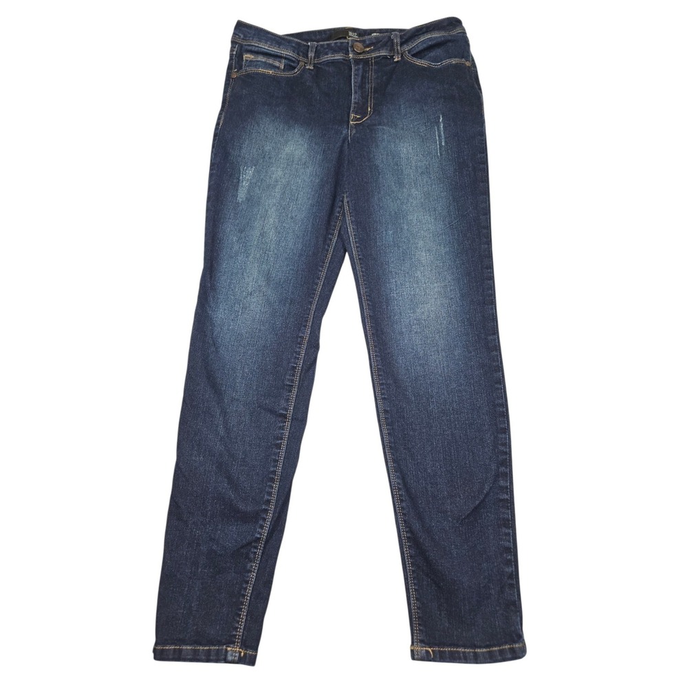 1822 Denim Adrianna Skinny Jeans Dark Wash Distressed Sz 12